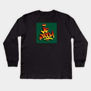 MF Doom Green Gradation Kids Long Sleeve T-Shirt